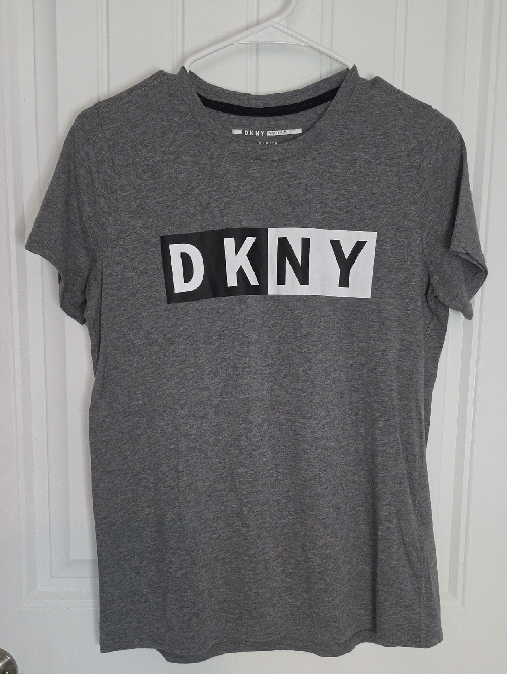 DKNY Gray Tee with Black & White Logo